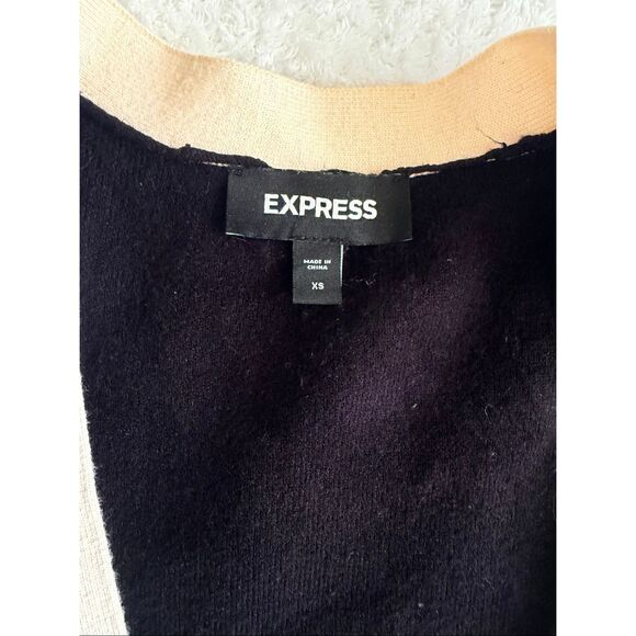 Express black and cream long sweater size xs - Picture 4 of 7